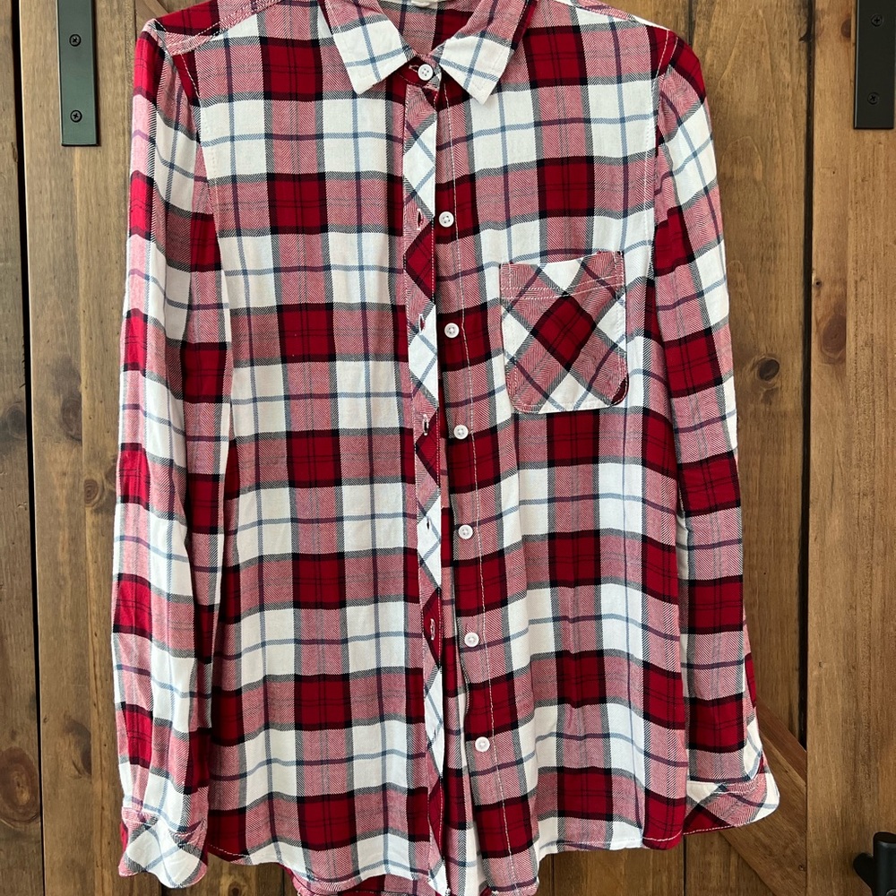 Beach lunch lounge flannel print top